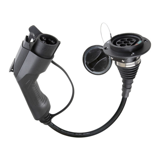 Adapter do ładowania auta elektrycznego Extralink, z typu 2 na typ 1, 32 A