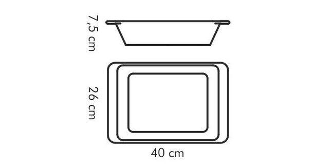 Forma do zapiekania prostokątna Gusto 40x26 cm - Tescoma