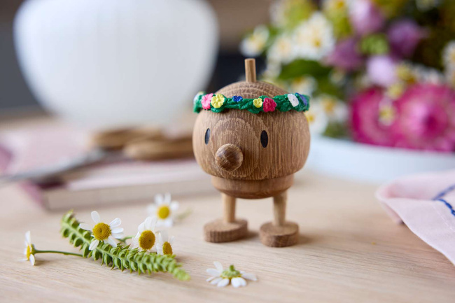 Hoptimist Flower Bumble S Figurka Dębowa Oak Fsc 7,5 cm Dekoracja Duńska