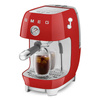 Smeg - Ekspres do kawy, kolbowy ECF03 50's Style - czerwony