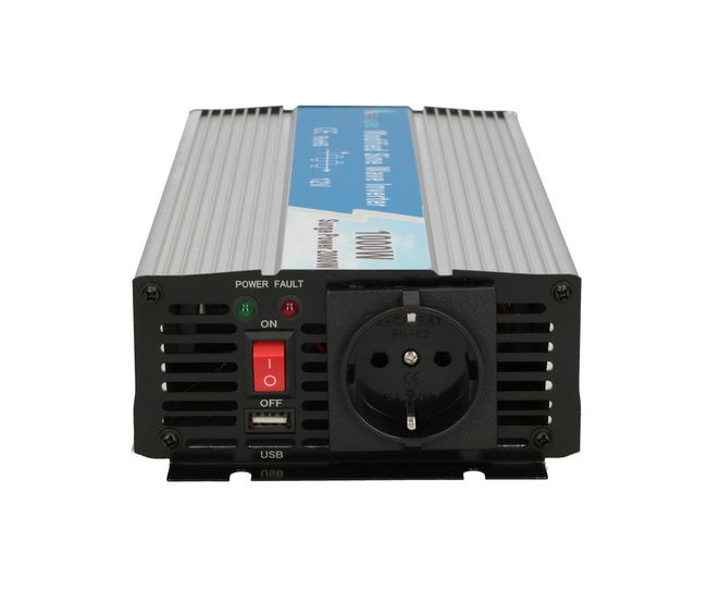 Przetwornica samochodowa Extralink OPIM-1000W, 12 V / 230 V, 1000 W, porty USB-A i USB-C