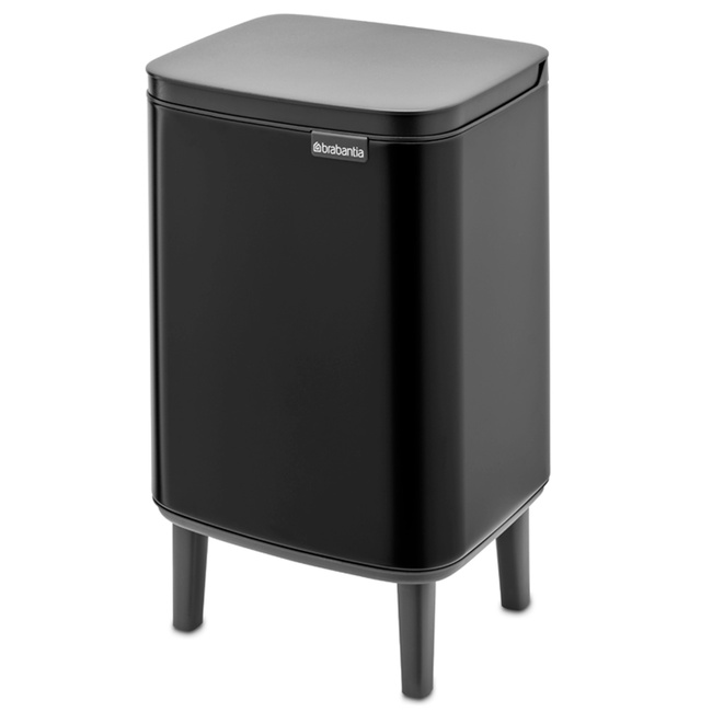 Kosz na śmieci Brabantia Bo Hi 7 l Matt Black na nóżkach