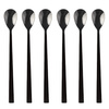 Łyżeczki koktajlowe Kulig Piano Black, 6 sztuk w pudełku, czarny mat