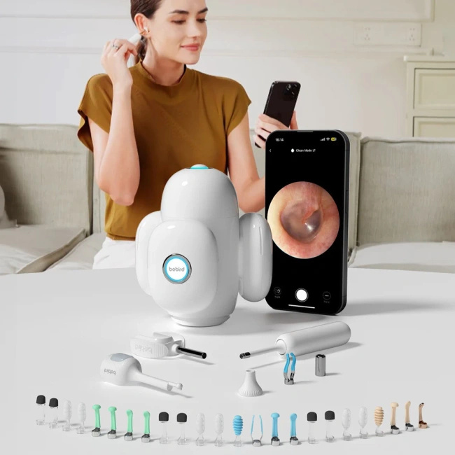 Otoskop z kamerą do czyszczenia uszu BEBIRD Home30S z pęsetami, 10 MP