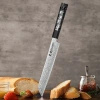 Nóż do pieczywa Dellinger Carbon Fiber Octagon 21,5 cm, stal damasceńska VG-10