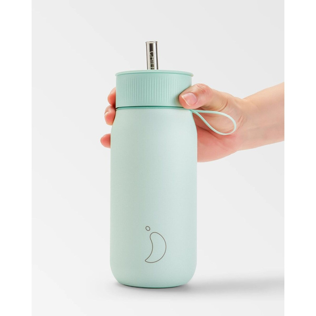 Termiczny kubek 2w1 ze słomką | 750ml | Miętowy series 2 - Chillys bottles