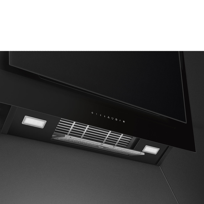 Smeg - Okap kuchenny, 90 cm, Linea, KV194B3 LINEA - czarny