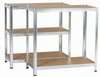 EXTRALINK Regał Magazynowy Metalowy Srebrny 180x90x40 cm Przechowywanie Stabilny