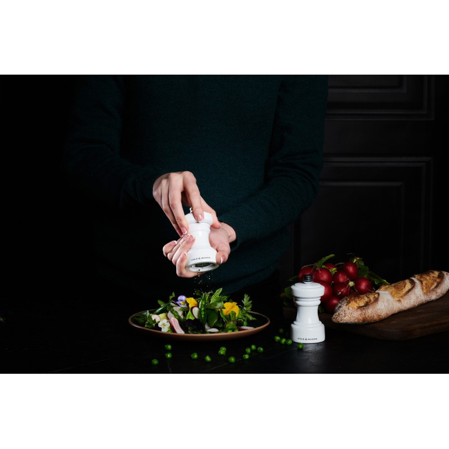 Młynek do soli Hoxton biały mat 10,4 cm - Cole&Mason