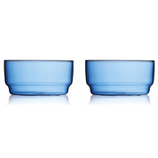 Miski szklane Lyngby Glas Torino 12 cm, niebieskie, 2 sztuki