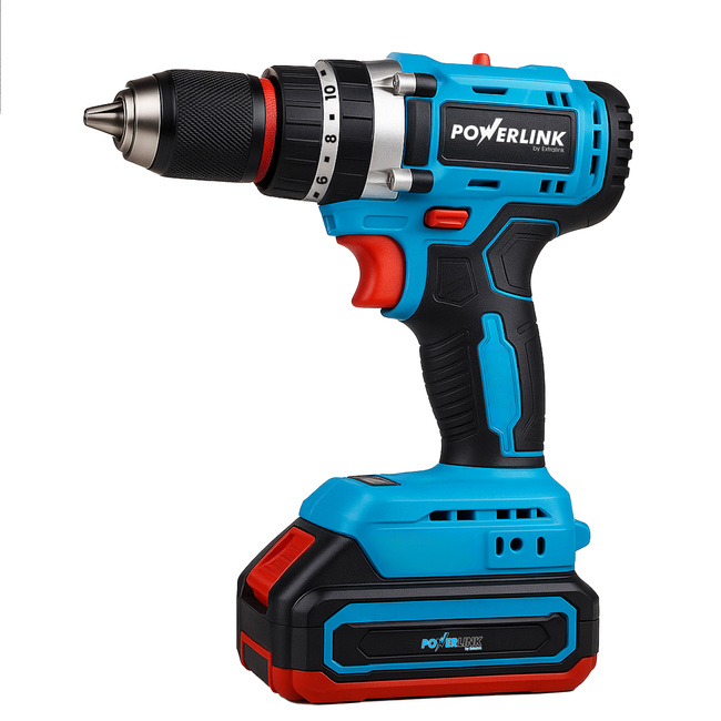 Wiertarko-wkrętarka Extralink Powerlink PWL-CD1003C z udarem, uchwyt 13 mm, 20 V