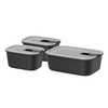 Zestaw 3 pojemników Easyclip 2.0 2x450ml + 1000ml Black do żywności Mepal