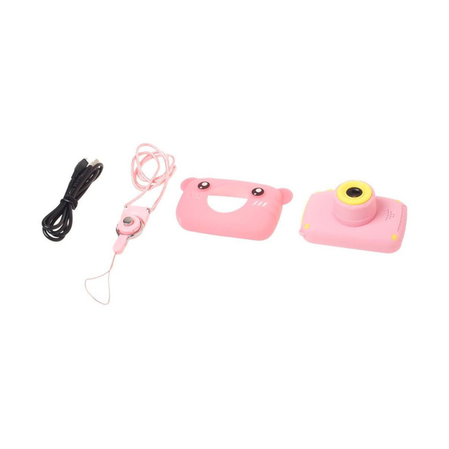 Extralink Kids Camera H25 Różowy - aparat cyfrowy - 1080p 30fps, wyświetlacz 2.0"