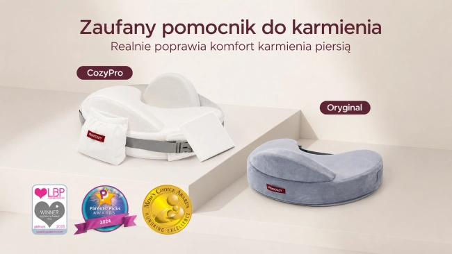 Poduszka do karmienia Momcozy CozyPro NP006 z pianką memory, biała