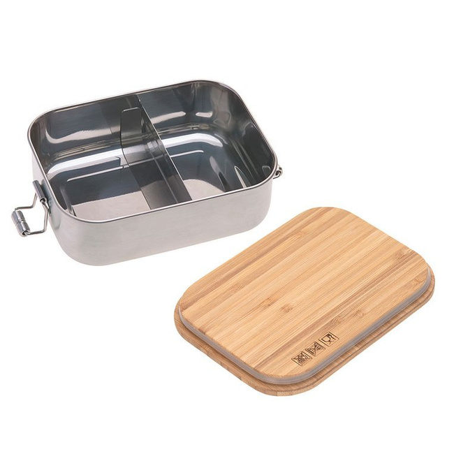 Lunchbox ze stali nierdzewnej z bambusową pokrywką Adventure - Lassig