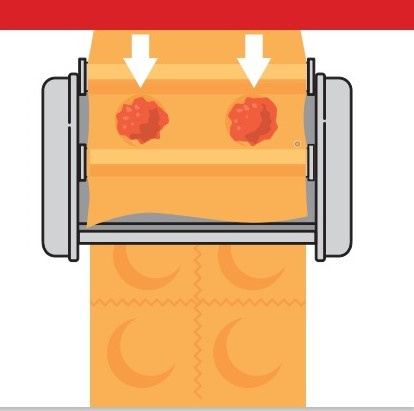 Przystawka do ravioli 5x5 cm stal chromowana Imperia Imperia