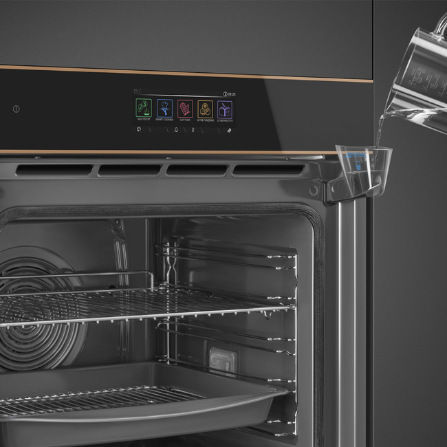 Smeg - Piekarnik, 60 cm, Dsn Dolce Stil Novo Sop6606S2Pnr czarne szkło
