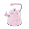 Smeg - Czajnik z gwizdkiem, pastelowy róż 50's style WKF01PK.