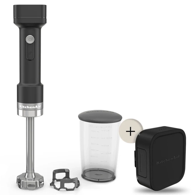 Bezprzewodowy blender ręczny KitchenAid Go 5KHBRV71BM, czarny mat