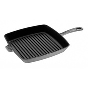 Kwadratowa Żeliwna Patelni Grillowa 26 Cm, Grafitowy - Staub