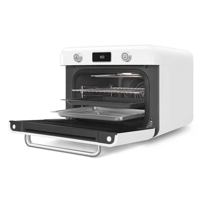 Smeg - Piekarnik nablatowy z funkcją pary COF01WHEU 50's Style - White