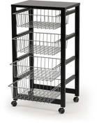 Arredamenti Gingerone Wózek kuchenny - 83 x 46 cm, Czarny