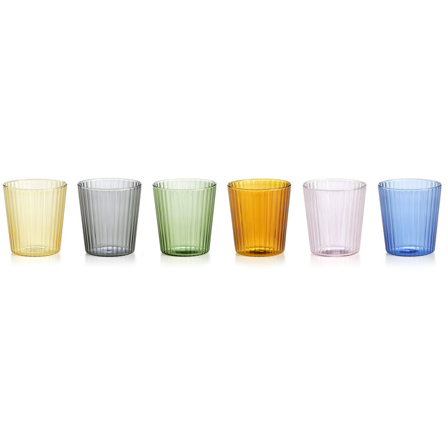 Zestaw 6 Szklanek 300 Ml - Różne Kolory - Ivv