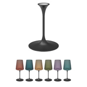 Nóżka do kieliszka Trebonn SplitGlass Easy, czarna, z tworzywa, magnetyczna
