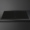 Smeg - Okap wyspowy Universal KDH12WLD Czarne szkło + Stal nierdzewna.