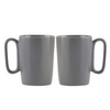Dwa kubki ceramiczne z uszkiem 250 ml Fuori szare 30015 - Vialli Design