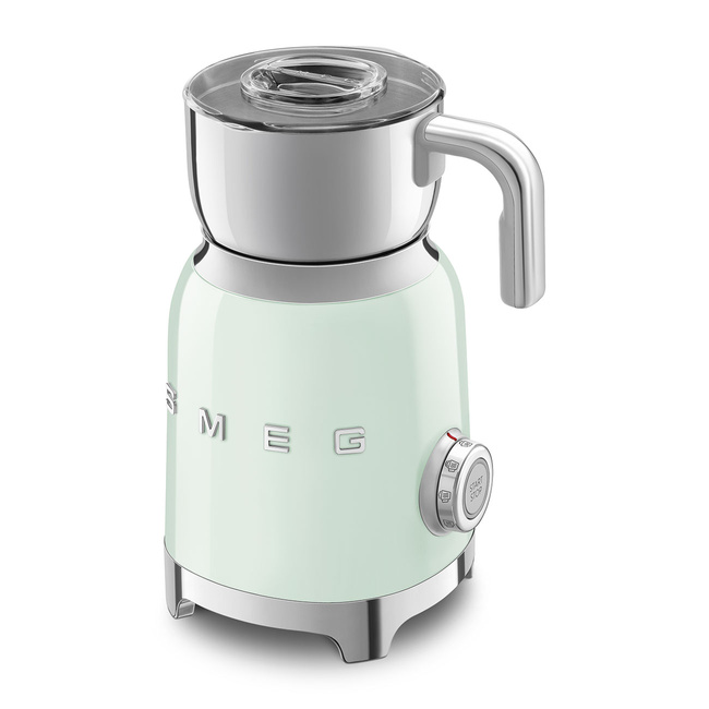 Smeg - Spieniacz do mleka, pastelowa zieleń Mff11pgeu 50's Style