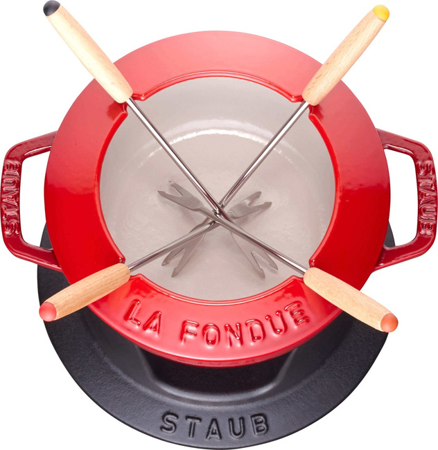 Zestaw do Fondue 16 cm, Czerwony - Staub