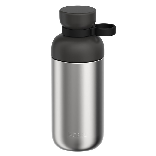 Butelka stalowa na wodę Mepal Vita 500 ml Nordic Black, z dwoma otworami