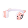 Extralink Kids Cat-Ear Wireless Headphones Różowe Słuchawki Bezprzewodowe dla Dzieci, Kocie Uszy, Bluetooth 5.0, Oświetlenie Rgb