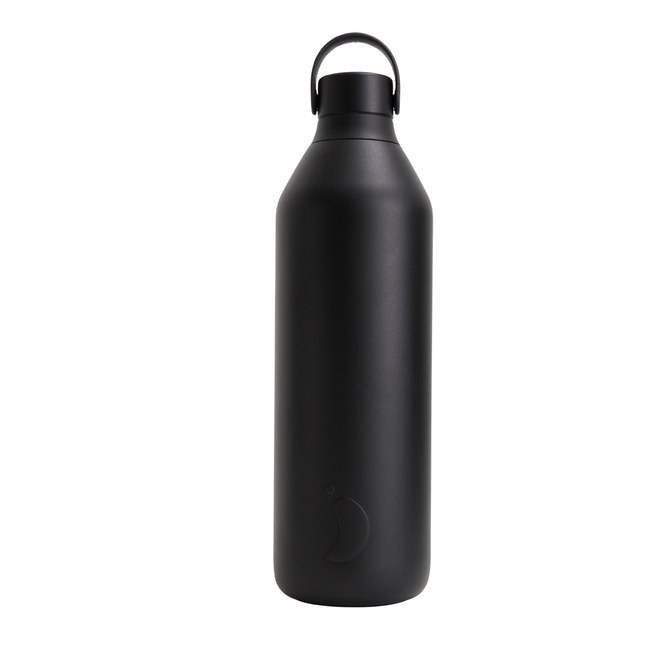 Butelka termiczna Chilly's Series 3 1000 ml, czarna, stal nierdzewna
