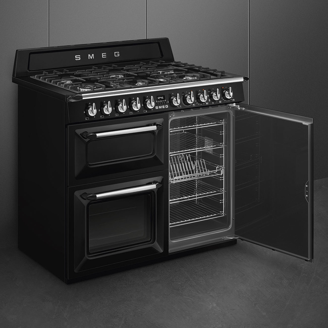 Smeg - Kuchnia wolnost, 100cm, Victoria, czarny Victoria TR103BL Czarny.
