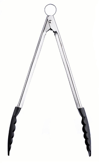 Silikonowe Szczypce Czarne 30,5cm