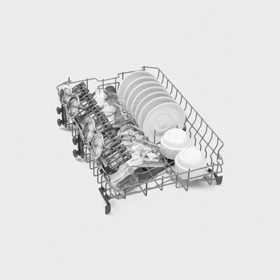 UNIVERSAL Zmywarka do zabudowy 45 cm, ukryty panel, 2 kosze, Inverter, E, Dry Assist