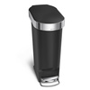 Kosz pedałowy Simplehuman Slim CW1390, 40 l, wąski, czarny, z tworzywa