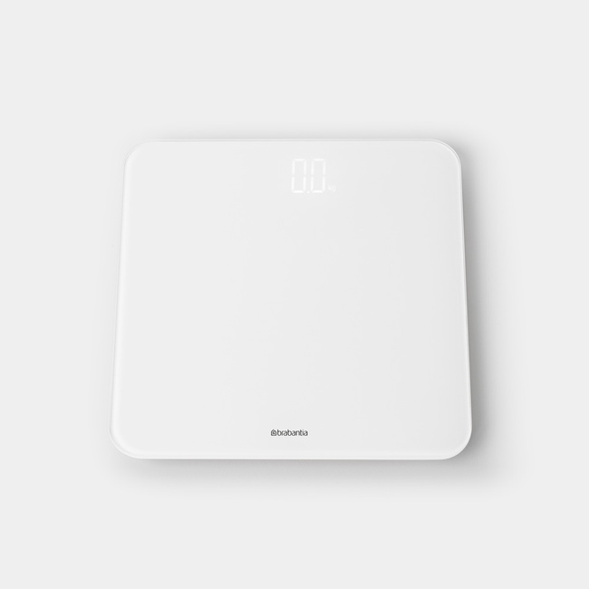 Brabantia Cyfrowa waga łazienkowa Renew biała 180kg Led antypoślizgowa