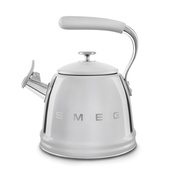 Smeg - Czajnik z Gwizdkiem, Srebrny 50's Style Wkf01Ss