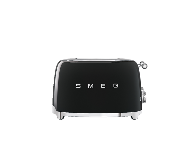 Smeg - Toster, Cztery Kromki, Czarny 50's Style TsF03Bleu Czarny