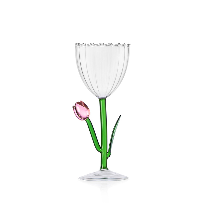 Kieliszki Różowy tulipan 20,5 cm - Ichendorf Milano