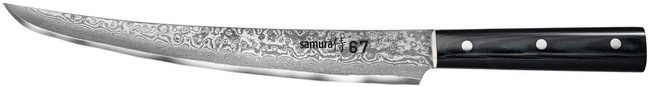 Samura Damascus 67 Nóż Slicer Tanto 230mm Mikarta - Samura