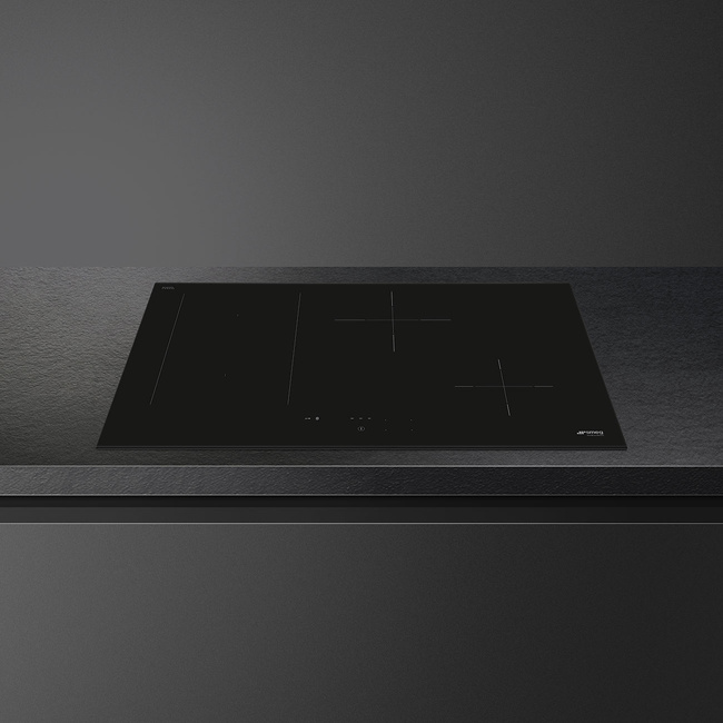 Smeg - Płyta Kuchennna Universal Sim3844d Czarne Szkło