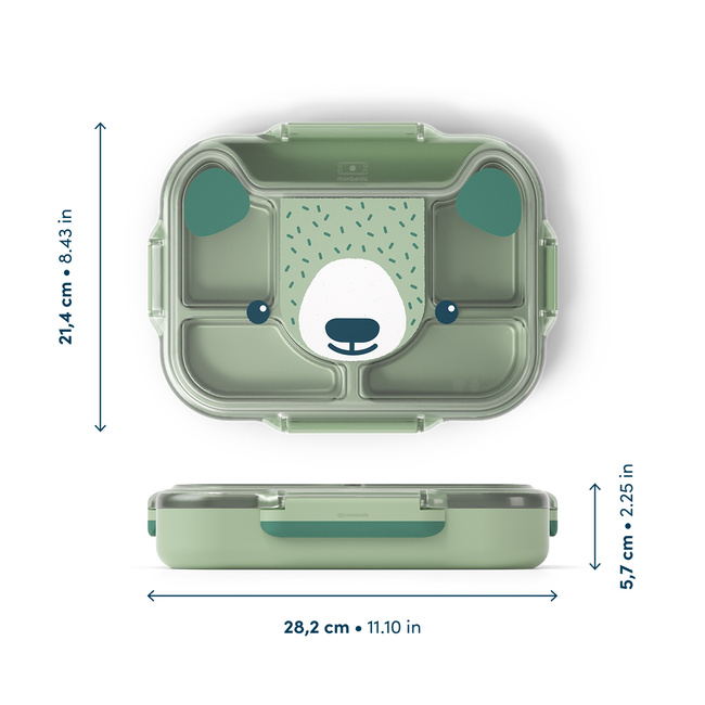 Monbento Wonder Lunchbox Dla Dzieci 0,95 L Green Bear