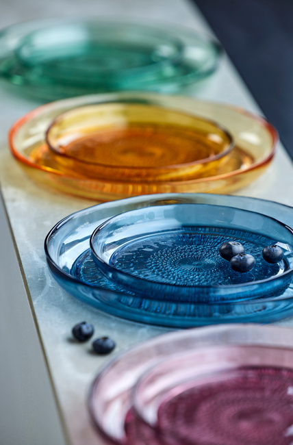 Talerz Kusintha 18 cm Amber - szkło - Kusintha - Bitz