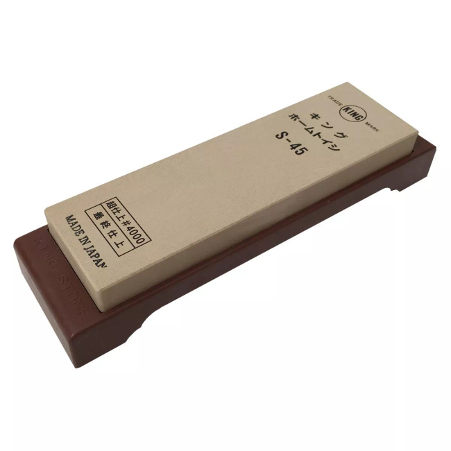 Kamień wodny King Deluxe S-45B Gradacja 4000 z podstawą antypoślizgową, 17.6x5.2x1.5 cm