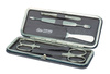 Zestaw do manicure 5 cz. stal niklowana szary, sztywne etui - Erbe Solingen