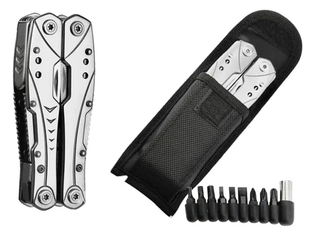 Multitool Extralink 23w1 ze stali nierdzewnej, srebrny, z etui